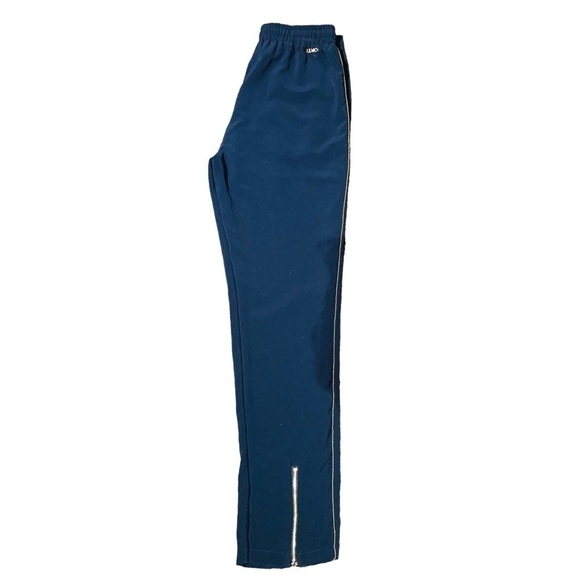 LIU-JO Milano Joggers Trousers Crêpe Navy Blue Gold Trim Pull on Pant Pockets S - Picture 3 of 15